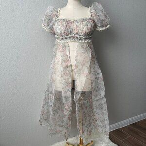 NWT Selkie Orchard House Silk Boudoir Dress, XL